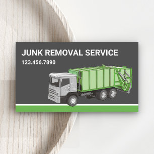 Dunkelgrau-Junk-Abraumtransporter Visitenkarte