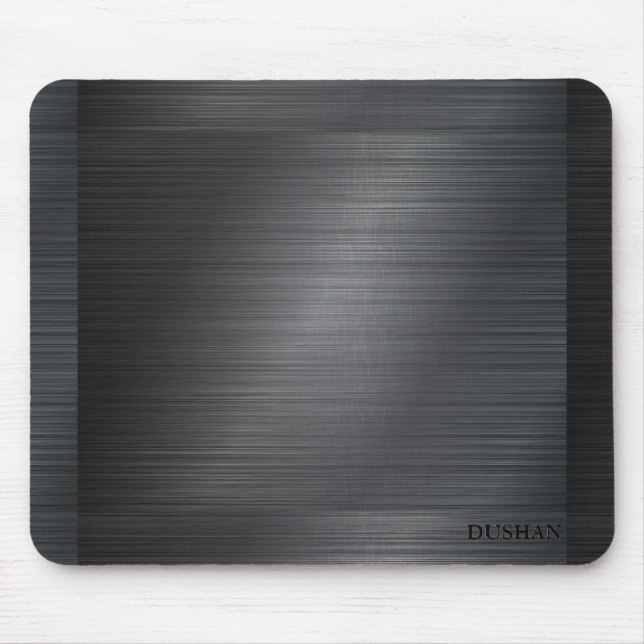Dunkelgrau-Metal-Look Hintergrund Maus Pad Mousepad (Vorne)