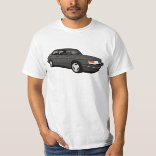 Dunkelgrau SAAB 900 Turbo 16 Aero Coupé T-Shirt