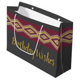 Dunkelgrau und lila große geschenktüte