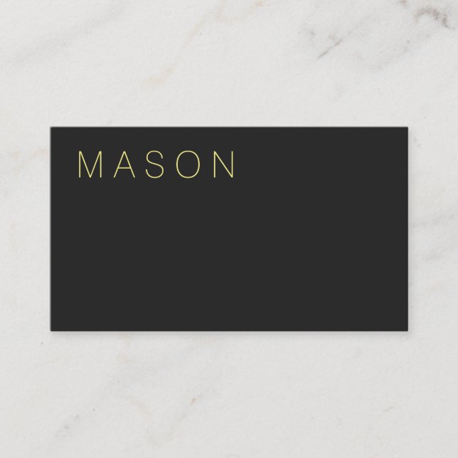 Dunkelgrau Visitenkarte (Vorderseite)