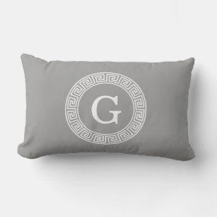 Dunkelgrau, was für ein erstes Monogramm für den g Lendenkissen
