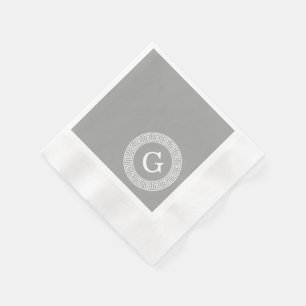Dunkelgrau, was für ein erstes Monogramm für den g Serviette