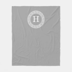 Dunkelgraue griechische Tastenkombination Fleecedecke