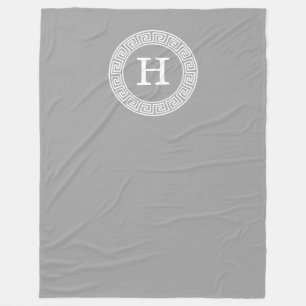 Dunkelgraue griechische Tastenkombination Fleecedecke