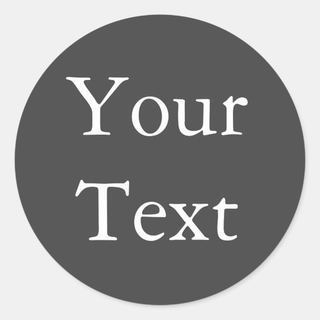 Dunkelgraue Hochzeitsstipps mit benutzerdefinierte Runder Aufkleber (Vorderseite)