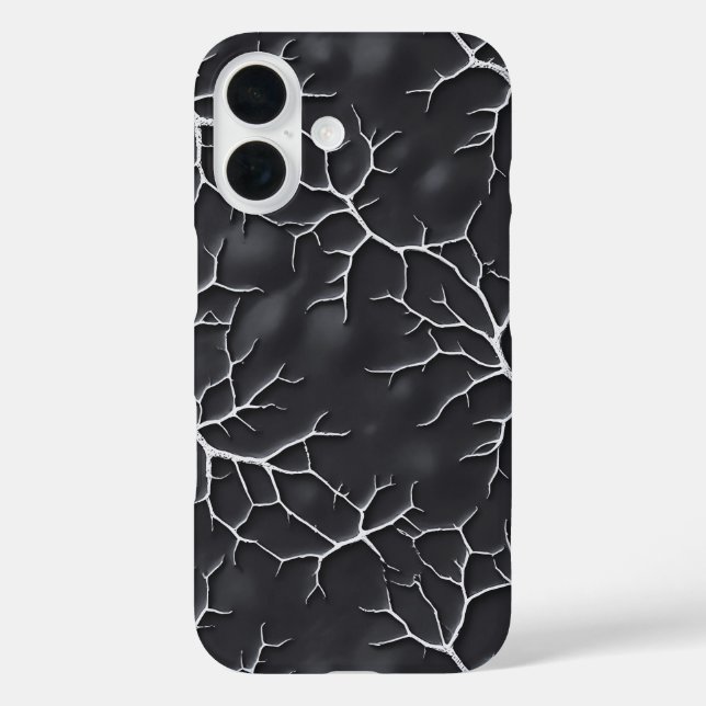 Dunkelgraue iPhone-Hülle mit Ast-Textur Case-Mate iPhone Hülle (Rückseite)