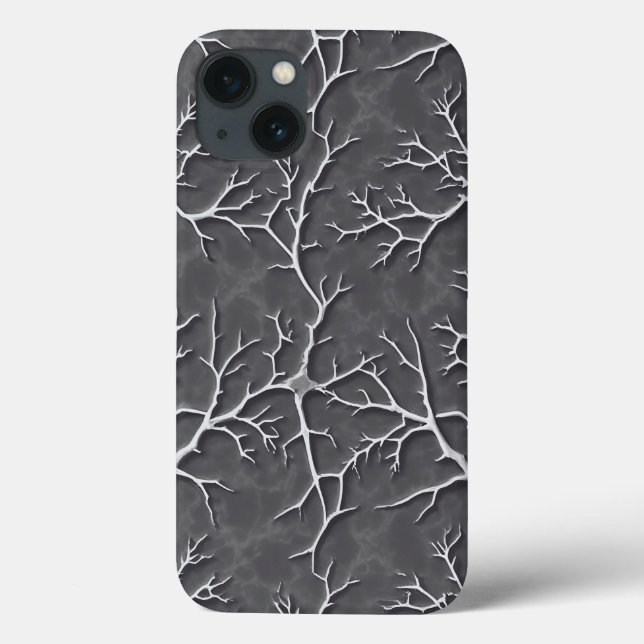 Dunkelgraue iPhone-Hülle mit reliefartiger Aststru Case-Mate iPhone Hülle (Rückseite)
