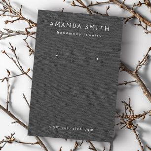 Dunkelgraue Leinen sehen Ohrensichtkarte aus