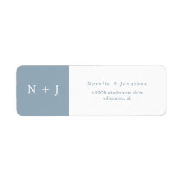 dunkelgraue minimalistische Bräutigam-Initialen