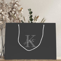Dunkelgraue Monogram Bridesmaid Vorschlag Geschenk