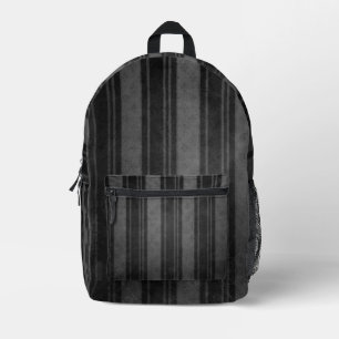 Dunkelgraue Streifen Bedruckter Rucksack