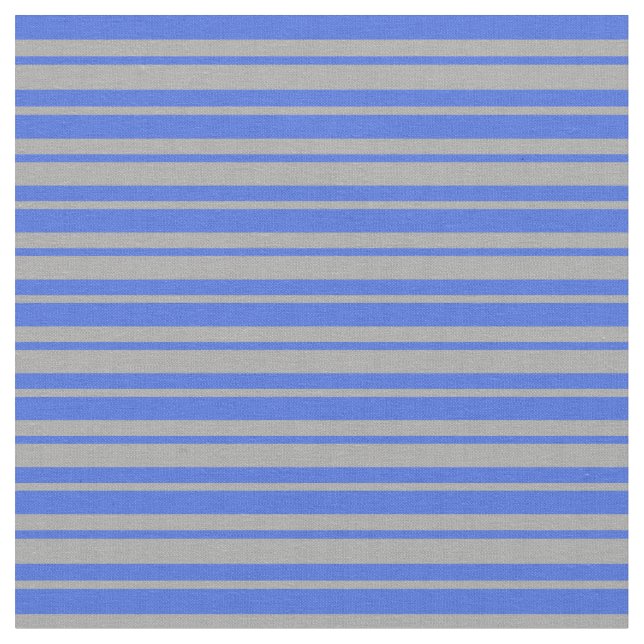 Dunkelgraue und königlich blaue Streifen Stoff (Nahaufnahme)