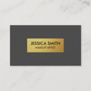 Dunkelgraue und metallische Imitate Gold Visitenkarte
