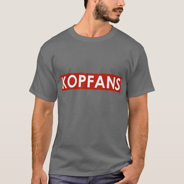 Dunkelgrauer Kopfans T - Shirt (Vorderseite)