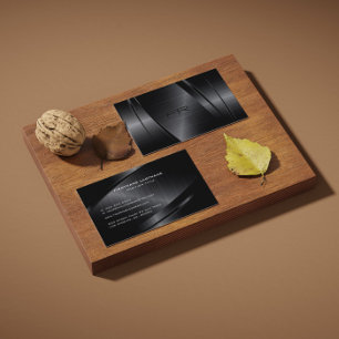 Dunkelgrauer Metallischer Textur-Edelstahl-Look Visitenkarte