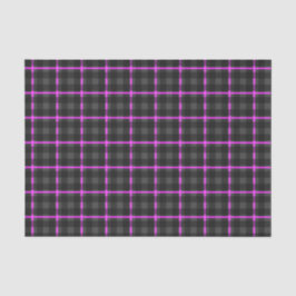 Dunkelgrauer u. rosa Tartan Seidenpapier