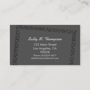 dunkelgraues Grenzfeld Visitenkarte