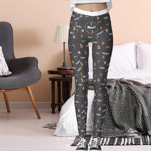 Dunkelgraues Haustierliebhaber-Kitty-Feline-Miau-K Leggings