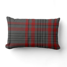 Dunkelgraues Holzkohlen-Schwarzesroter Tartan