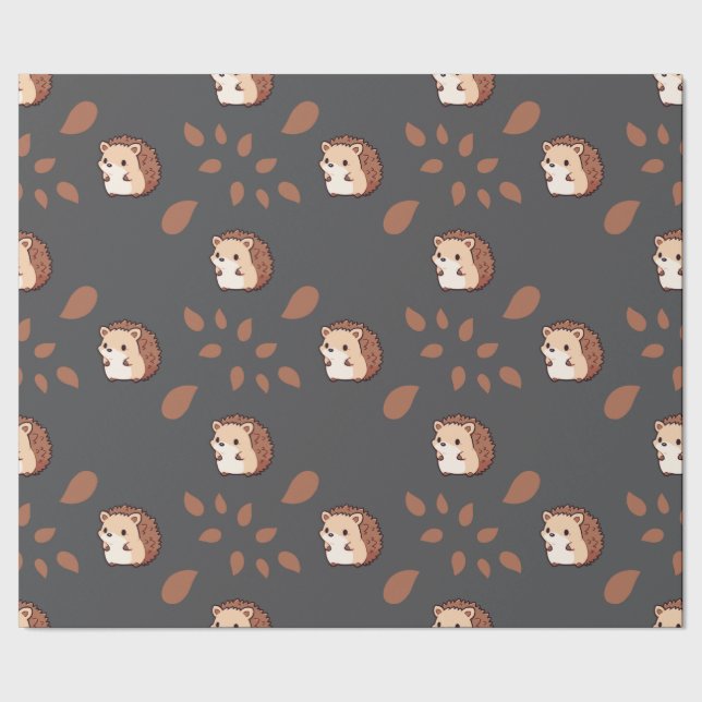 Dunkelgraues, nahtloses Umschlagpapier: Niedlicher Geschenkpapier (Saum)