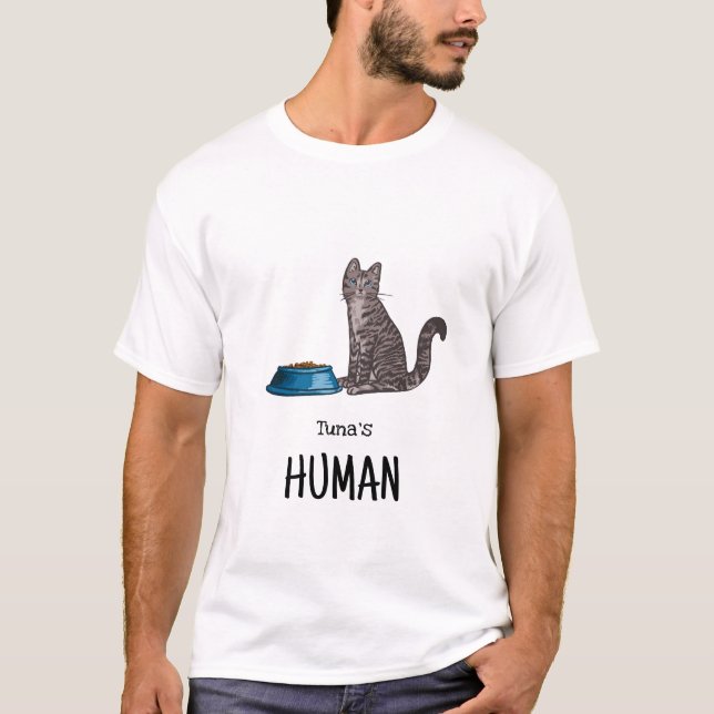 Dunkelgraues Tabby-Katzen-Shirt T-Shirt (Vorderseite)