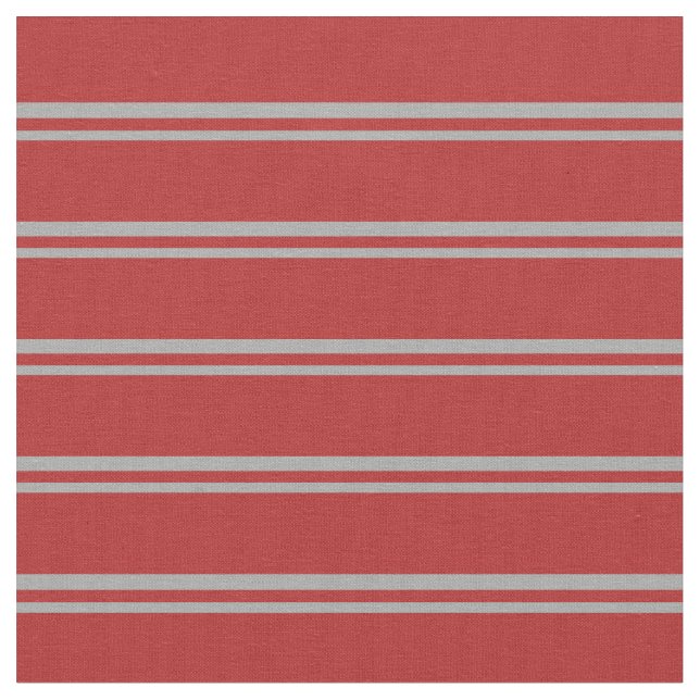 Dunkelgraues und rot farbiges Streifenmuster Stoff (Nahaufnahme)