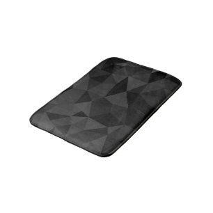 Dunkelgraues und schwarzes geometrisches Maschenmu Badematte