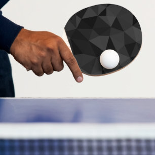 Dunkelgraues und schwarzes geometrisches Maschenmu Tischtennis Schläger