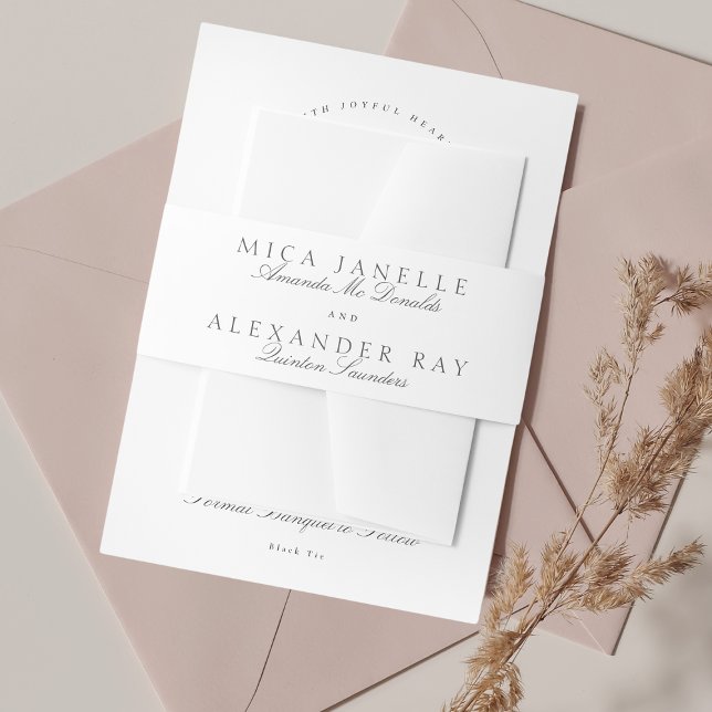 Dunkelgraues Weiß-Elegant-Kalligrafie-Feierliche H Einladungsbanderole (Von Creator hochgeladen)