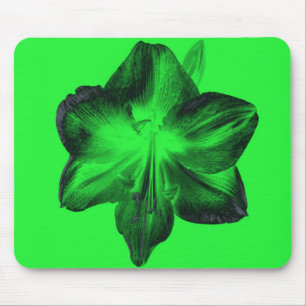 Dunkelgrün auf hellgrünen Amaryllis Mousepad