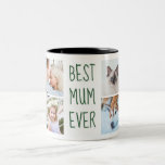 Dunkelgrün | Beste Mama je Tasse für benutzerdefin<br><div class="desc">Dunkelgrün | Gib es als Geschenk an deine Mutter! Foto Grid Handgeschriebener Text Zwei-Tonen-Kaffee-Tasse Beste Mama je kundenspezifische Foto-Tasse</div>