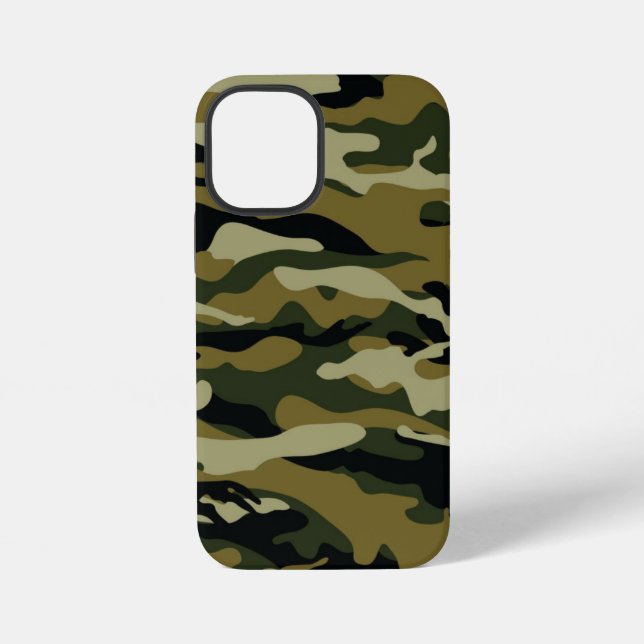 Dunkelgrün Camo iPhone Hülle (Rückseite)