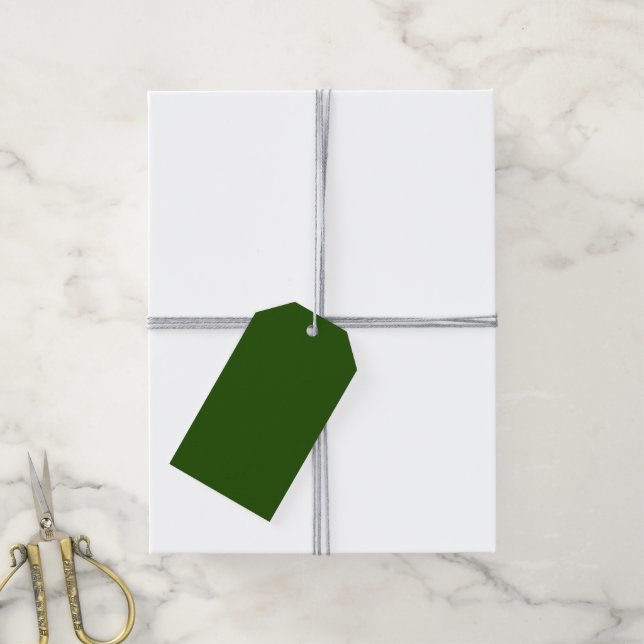 Dunkelgrün  geschenkanhänger (Mit Garn)