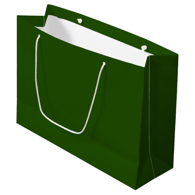 Dunkelgrün  große geschenktüte (Vorderseite Schrägansicht)
