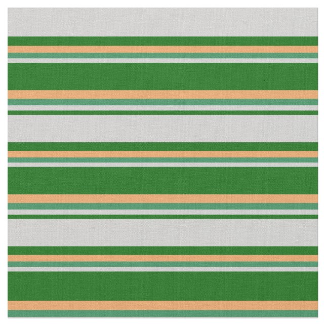 Dunkelgrün, hellgrau, Meeresgrün und Braun-Muster Stoff (Nahaufnahme)