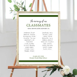 Dunkelgrün im Gedenken an unsere Klassenkameraden Poster