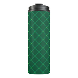 Dunkelgrün kariertes elegantes traditionelles Must Thermosbecher