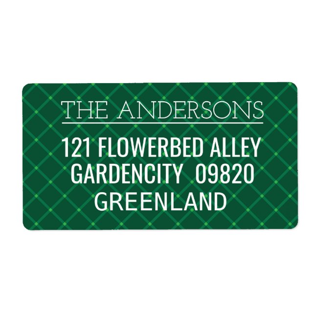 Dunkelgrün kariertes traditionelles Muster (Vorne)