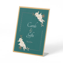 Dunkelgrün mit Creme-Rose Hochzeitskarten & Gesche