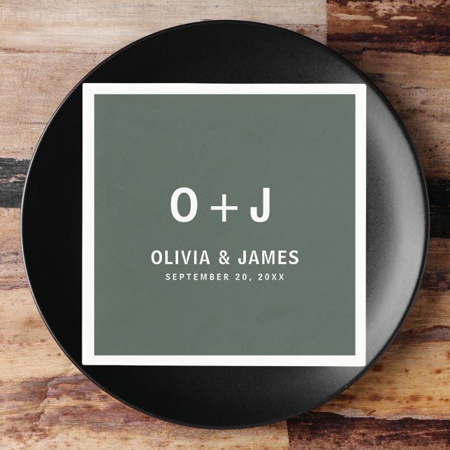 Dunkelgrün | Moss Minimalistisch Modern Modern Mod Serviette (Von Creator hochgeladen)