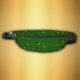 Dunkelgrün überzogen von hellen Golden Twinkle Sta Bauchtasche
