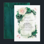 Dunkelgrün und rosa Blumengebäck Bohemisch Sweet 1 Einladung<br><div class="desc">Grüne und rosa Blume 16 . Geburtstag Geburtstagseinladungen</div>