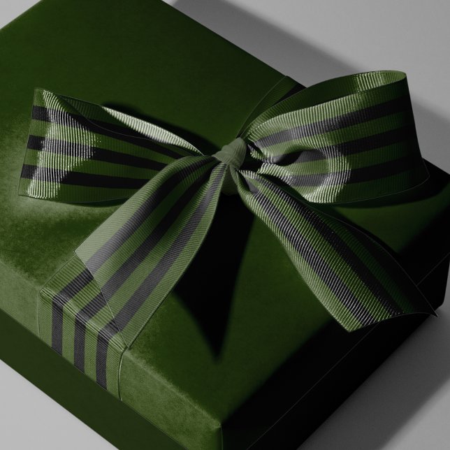 Dunkelgrün und schwarz gestreift ripsband (Xmas Dark Green and Black Striped Grosgrain Ribbon)