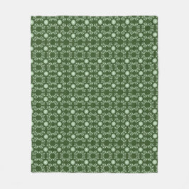 Dunkelgrüne aztekische Blatt-Muster-Decke Fleecedecke