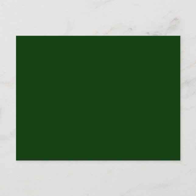 Dunkelgrüne Blank Postkarte (Vorderseite)