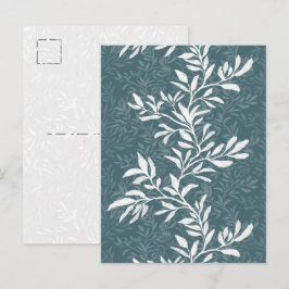 Dunkelgrüne botanische Blattreben-Kunstpostkarte Postkarte