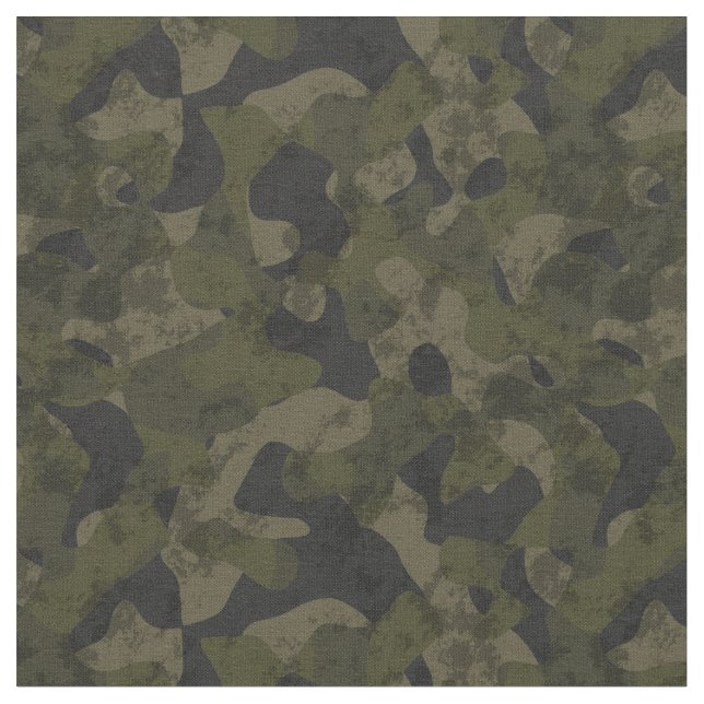 Dunkelgrüne Camouflage-Abstraktion Stoff (Nahaufnahme)