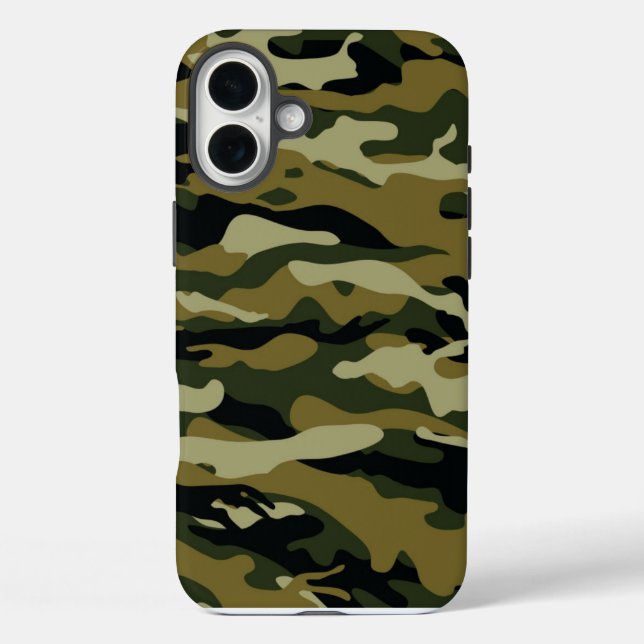 Dunkelgrüne Camouflage Case-Mate iPhone Hülle (Rückseite)