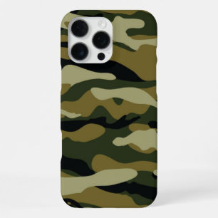 Dunkelgrüne Camouflage iPhone 16 Pro Max Hülle
